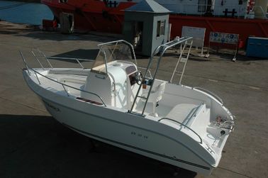 China Confortable 6m Simple Placer Yacht Motor fuera de borda blanco con consola proveedor