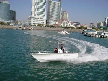 China Barcos de pesca de fibra de vidrio blanco 6m fácil de instalar peso ligero para la pesca de placer proveedor
