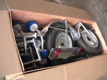 China Remolque plegable de barco con dos ejes, acero galvanizado Remolque plegable de barco de 4,5 metros proveedor