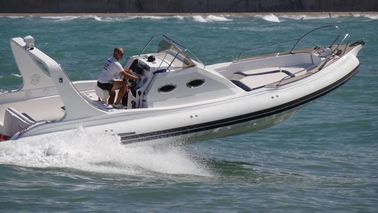 China 9.6m Orca Hipalon Rib infladable Barco Rib960B con consola de cabina / lecho solar grande proveedor