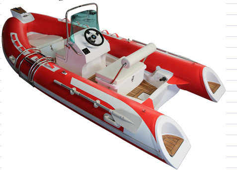 Barco de la costilla 2022 barco de velocidad inflable de 14 pies orca hyalon consola central ruedas de dirección rib430A proveedor