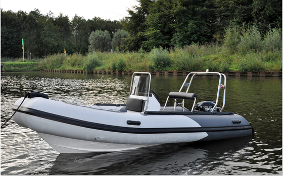 Barco de la costilla 2022 barco de velocidad inflable de 14 pies orca hyalon consola central ruedas de dirección rib430A proveedor