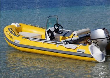 Barco amarillo de costilla pequeña con cubierta exterior de fibra de vidrio de 390 cm proveedor