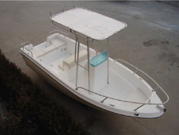 Barcos de pesca con casco de fibra de vidrio de FRP con dosel fijo Barcos pequeños de fibra de vidrio para el turismo proveedor