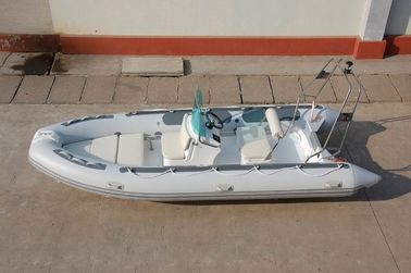 Barcos de casco rígido inflable de fibra de vidrio Orca Hypalon de 4,3 m con tubo inflable proveedor