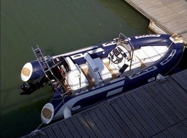 Orca Hypalon Tender Barco de costillas pequeñas azul oscuro Resistencia química con 316 SS Arco de luz proveedor