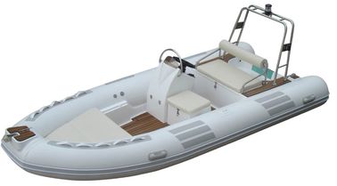 Casco rígido Pontoones de pesca inflables Barcos gris claro 16 pies con tumbona proveedor