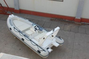Casco rígido Pontoones de pesca inflables Barcos gris claro 16 pies con tumbona proveedor