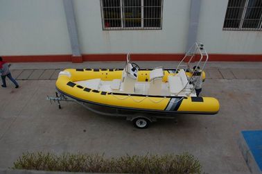 17 pies de PVC de la barca panga inflables costilla de la barca costilla520 tanque de combustible de la cama de sol con consola central proveedor