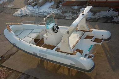 Piso de lujo inflables de la costilla de la barca hecha a mano 550 cm Cuatro capas de costuras reforzadas proveedor