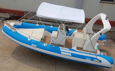Piso de lujo inflables de la costilla de la barca hecha a mano 550 cm Cuatro capas de costuras reforzadas proveedor