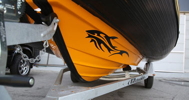 Gran Cabina trasera Inflatable Barco de costillas Corea PVC con placa de doble motor proveedor