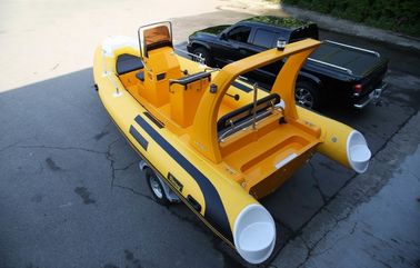 Gran Cabina trasera Inflatable Barco de costillas Corea PVC con placa de doble motor proveedor