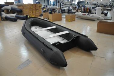 Barco deportivo hinchable negro PVC / Hipalon Barco de ferry hecho a mano con gran capacidad proveedor
