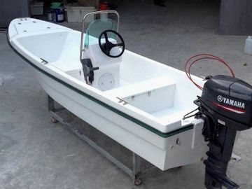 Canopy plegable Pequeños barcos de pesca de fibra de vidrio Cuatro líneas de interruptor de 4,2 m con asientos dobles proveedor