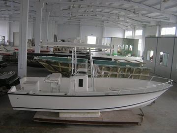 2Barco de casco de fibra de vidrio de 25 metros de ancho 700 kilos Medio ambiente preocupado por Bimini Top proveedor