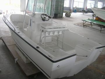 6 M Fibra de vidrio casco Pontoon barcos pesqueros, 6 personas barco inflable con consola central proveedor