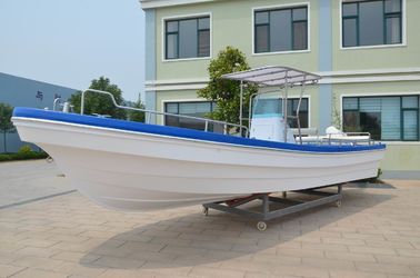 Estabilidad Barcos de pesca de agua dulce azules, de fibra de vidrio 8m Barcos de pesca de placer proveedor