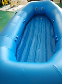 Flota fluvial inflable azul con fondo reforzado de PVC para 4 personas Flota inflable proveedor