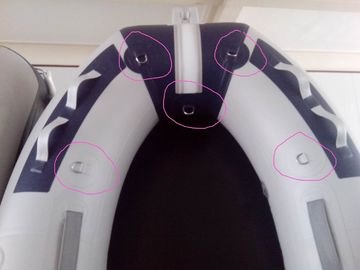 Accesorios para embarcaciones de uso múltiple inflables de acero inoxidable D - Parche de anillo para tirar proveedor