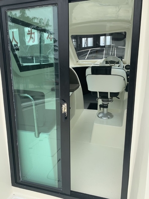 2023 nuevo barco de casco de fibra de vidrio de 27 pies para pescar y relajarse con cabina proveedor