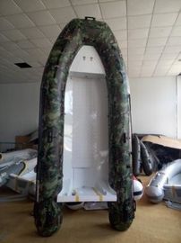 Barco de doble fondo plano de aluminio de 380 cm con casillero frontal en color camuflaje proveedor