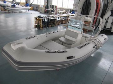 Barco de la costilla inflables rígido de FRP de 480 cm para 8 personas con armario frontal / arco de luz SS proveedor